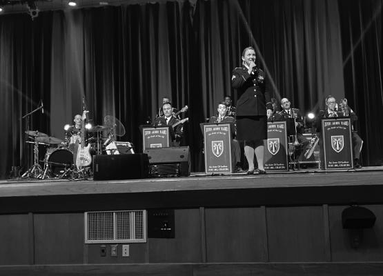 “The Pride of Ft. Sill” 77th Army Band provided a concert for the students of Altus High School recently. Courtesy photo