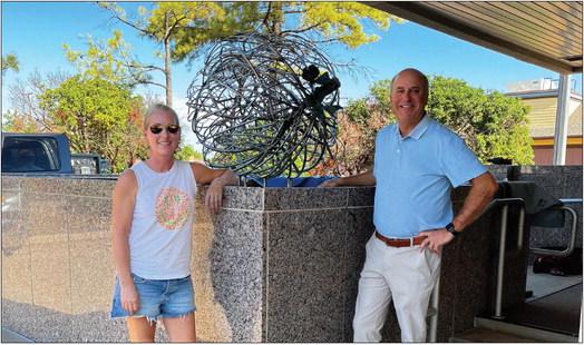 Sculpture by Oklahoma artist installed at NBC Oklahoma in Altus