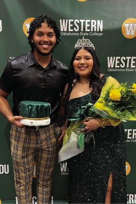 Courtesy photo Western Oklahoma State College recently named Angel Cano Orozco and Alyssa Hickman as their 2024 Homecoming King and Queen.