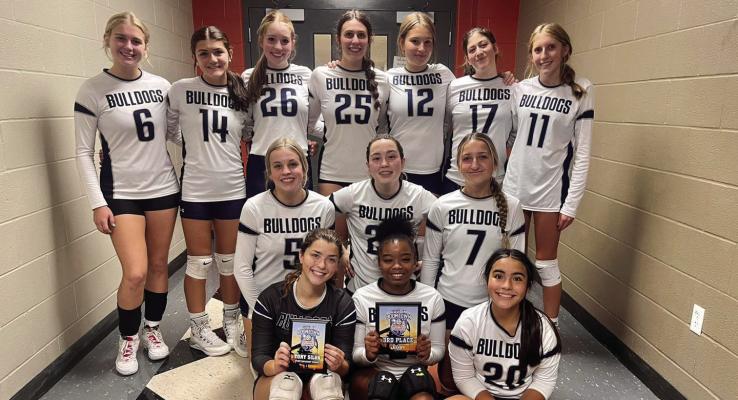 The Lady Bulldogs went to Burkburnett, Texas recently for the Cool in Boomtown Tournament and came away with third place in the Silver Bracket. Most importantly, the tournament gives an award for the team that the referees choose as the team with the best sportsmanship, and they choose The Altus Lady Bulldogs over the other 15 teams. Way to go ladies! Courtesy photo